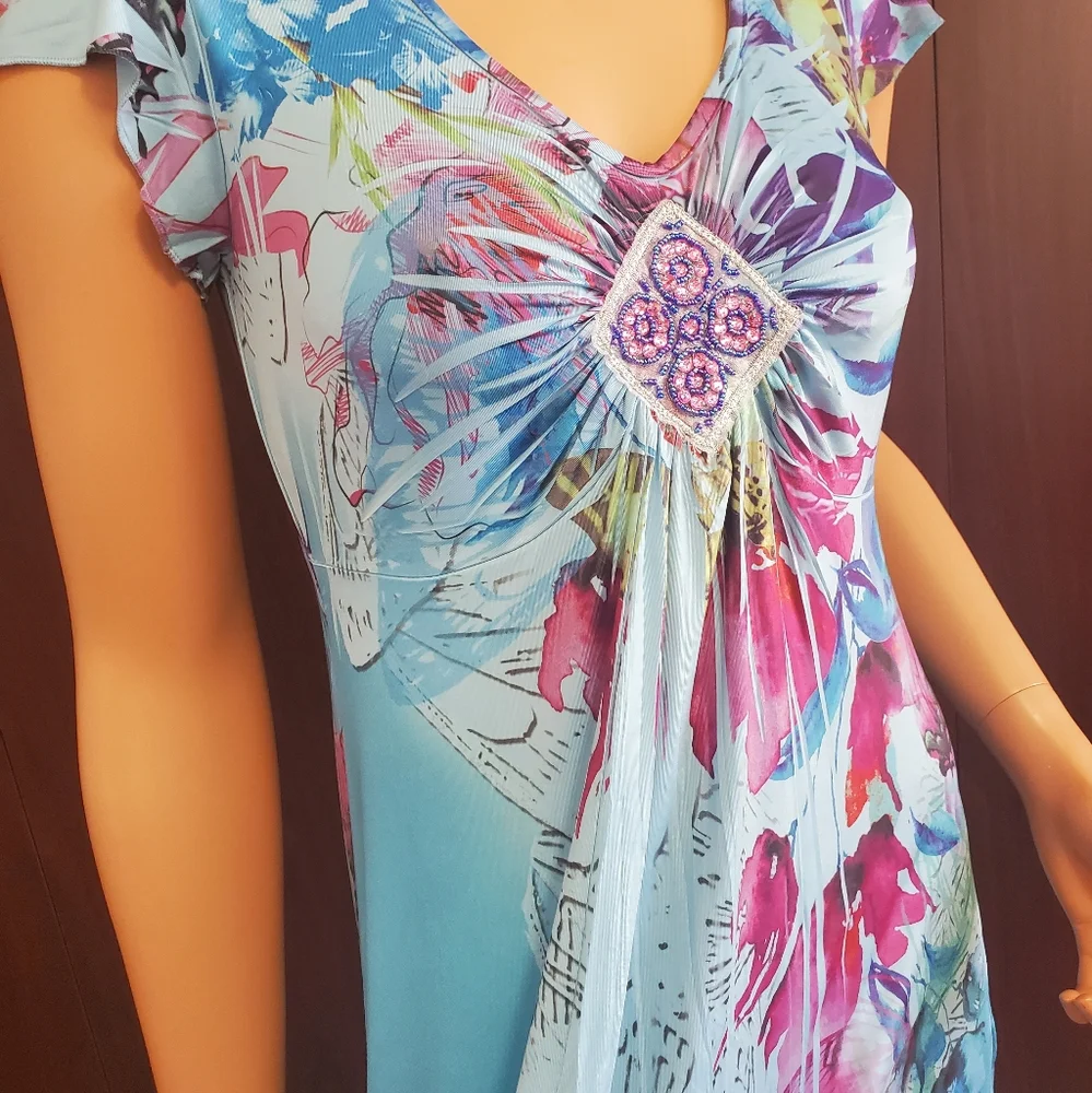 Apt. 9 Floral and Butterfly Printed Summer Dress - Picture 6 of 13